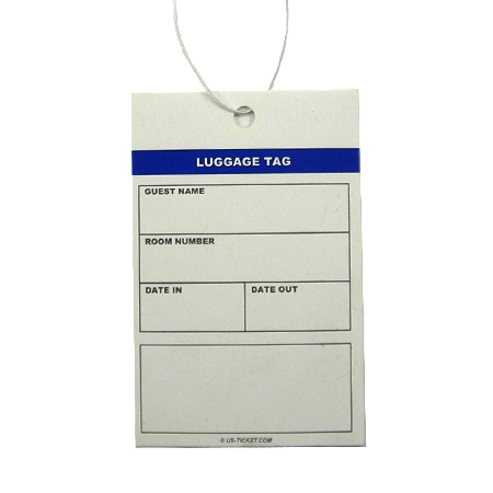 1 Part Luggage Tag With String