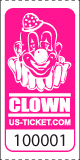 Premium Clown Roll Ticket Pink