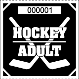 Premium Hockey Roll Ticket - Adult Black