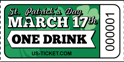 Premium St Patricks One Drink Tickets