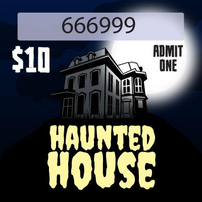 HAUNTED HOUSE with $10 Denomination