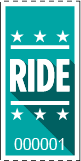 Ride Roll Ticket Star Design