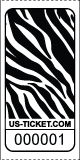 Premium Zebra Pattern Roll Tickets