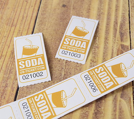 Premium Soda Drink Roll Tickets