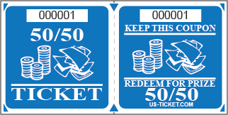 Premium 50 50 Raffle Ticket Roll