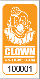 Premium Clown Roll Ticket Orange