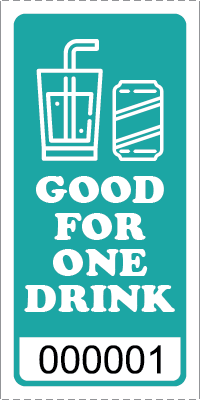 Premium Good for One Drink Ticket Pink