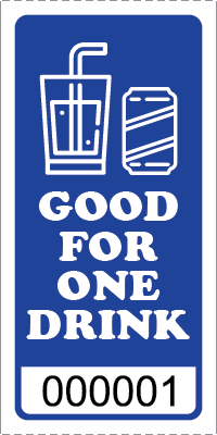 Premium Good for One Drink Ticket Green