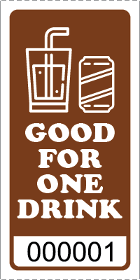 Premium Good for One Drink Ticket Navy