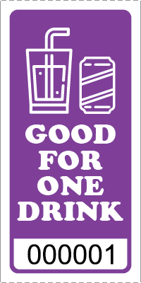 Premium Good for One Drink Ticket Blue