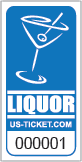 Premium Liquor Drink Tickets Blue