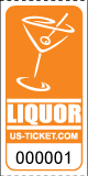Premium Liquor Drink Tickets Orange