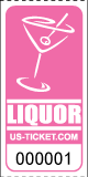 Premium Liquor Drink Tickets Pink
