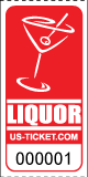 Premium Liquor Drink Tickets Red