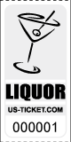 Premium Liquor Drink Tickets White