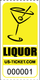 Premium Liquor Drink Tickets Yellow