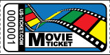 Roll Ticket Movie Blue