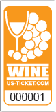 Premium Wine Drink Ticket / Bar Ticket Orange