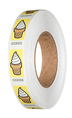Premium Ice Cream Roll Tickets On Roll Yellow