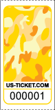 Premium Camouflage Pattern Roll Tickets Yellow