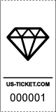 Diamond Roll Ticket White