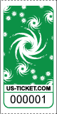 Galaxy Design Roll Ticket Ticket Green