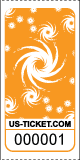 Galaxy Design Roll Ticket Orange