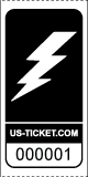 Lightning Bolt Roll Ticket Black
