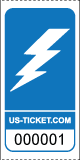 Lightning Bolt Roll Ticket Blue