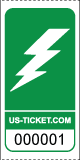 Lightning Bolt Roll Ticket Green