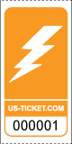Lightning Bolt Roll Ticket Orange