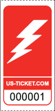 Lightning Bolt Roll Ticket Red