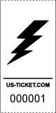 Lightning Bolt Roll Ticket White