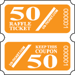 Premium 50/50 Raffle Coupon Roll Tickets