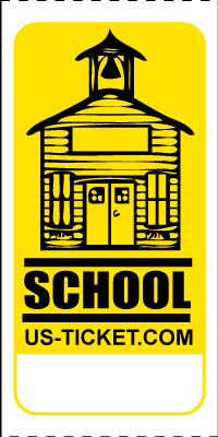 Premium School House Roll Ticket