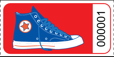 Athletic Shoe Roll Tickets