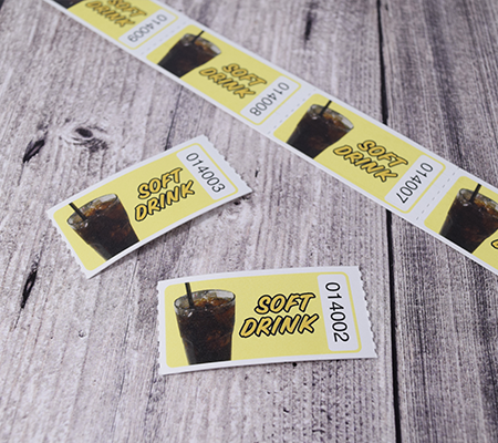 Graphic Style Soft Drink Tickets Strip