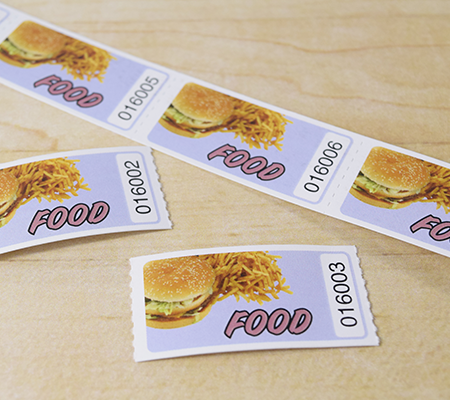 Graphic Style Food Tickets
