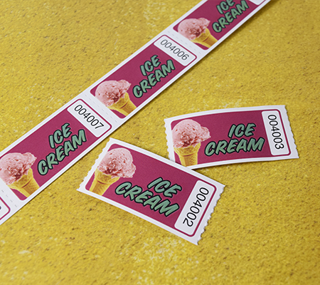 Graphic Style Ice Cream Tickets