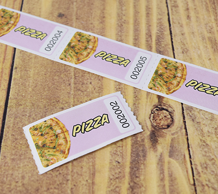 Graphic Style Pizza Roll Tickets