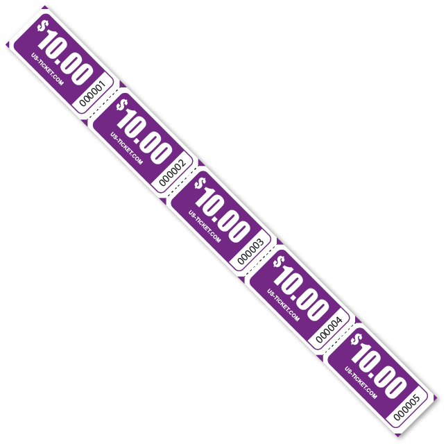 $10.00 Denomination Strip Tickets