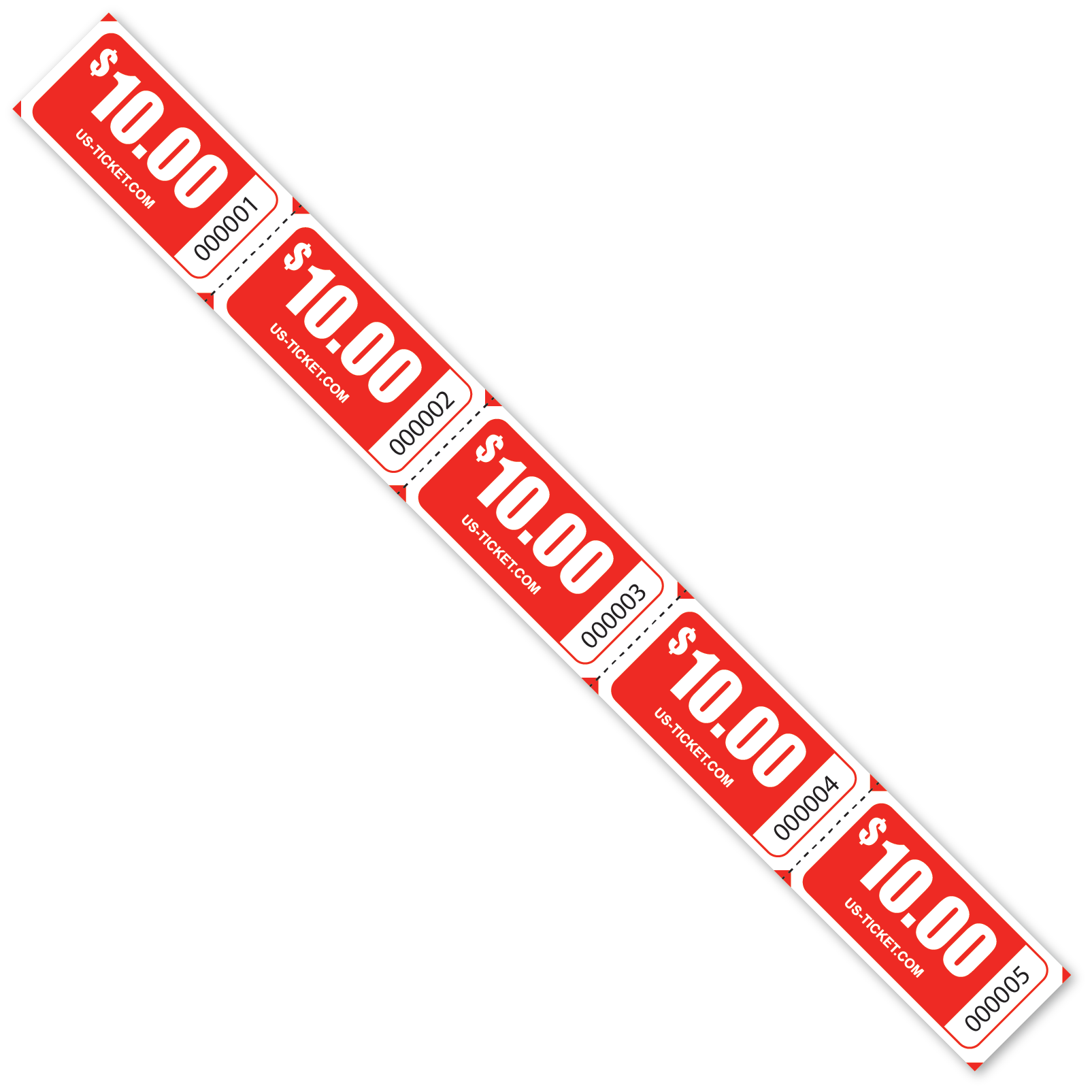 $10.00 Denomination Strip Tickets