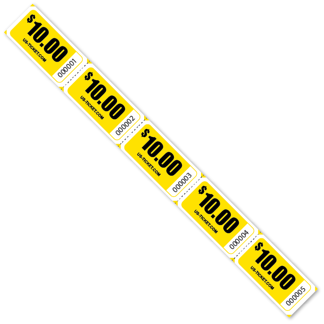 $10.00 Denomination Strip Tickets