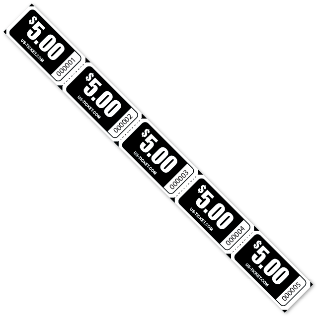 $5.00 Denomination Strip Tickets