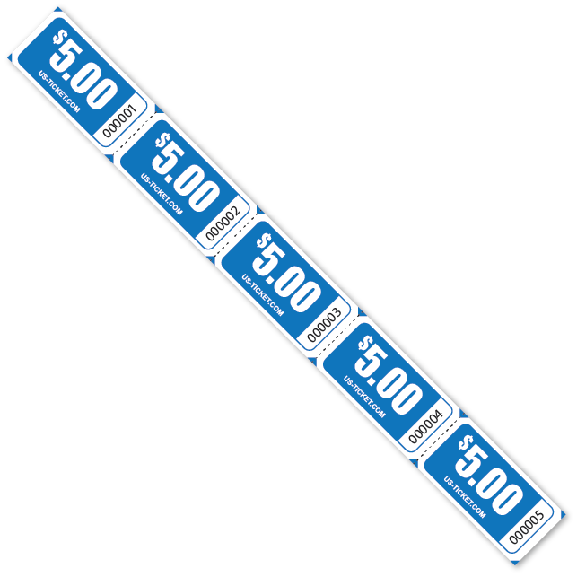 $5.00 Denomination Strip Tickets