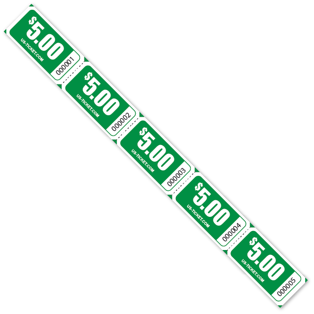 $5.00 Denomination Strip Tickets