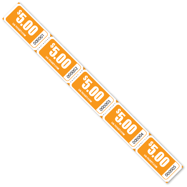 $5.00 Denomination Strip Tickets