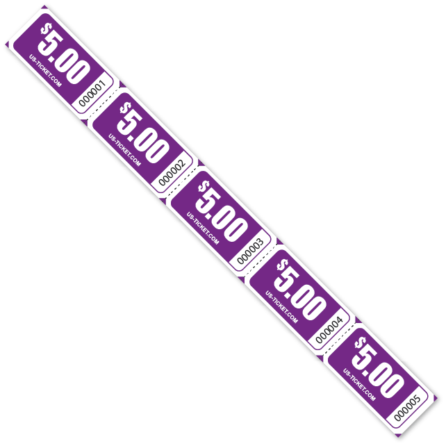 $5.00 Denomination Strip Tickets