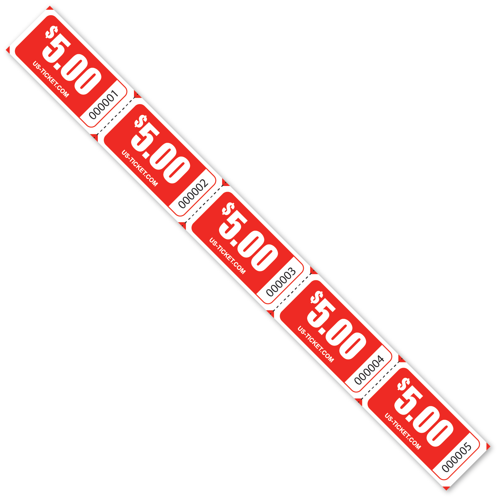 $5.00 Denomination Strip Tickets