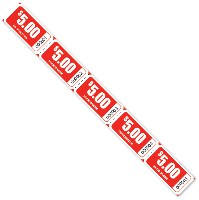 $5.00 Denomination Strip Tickets